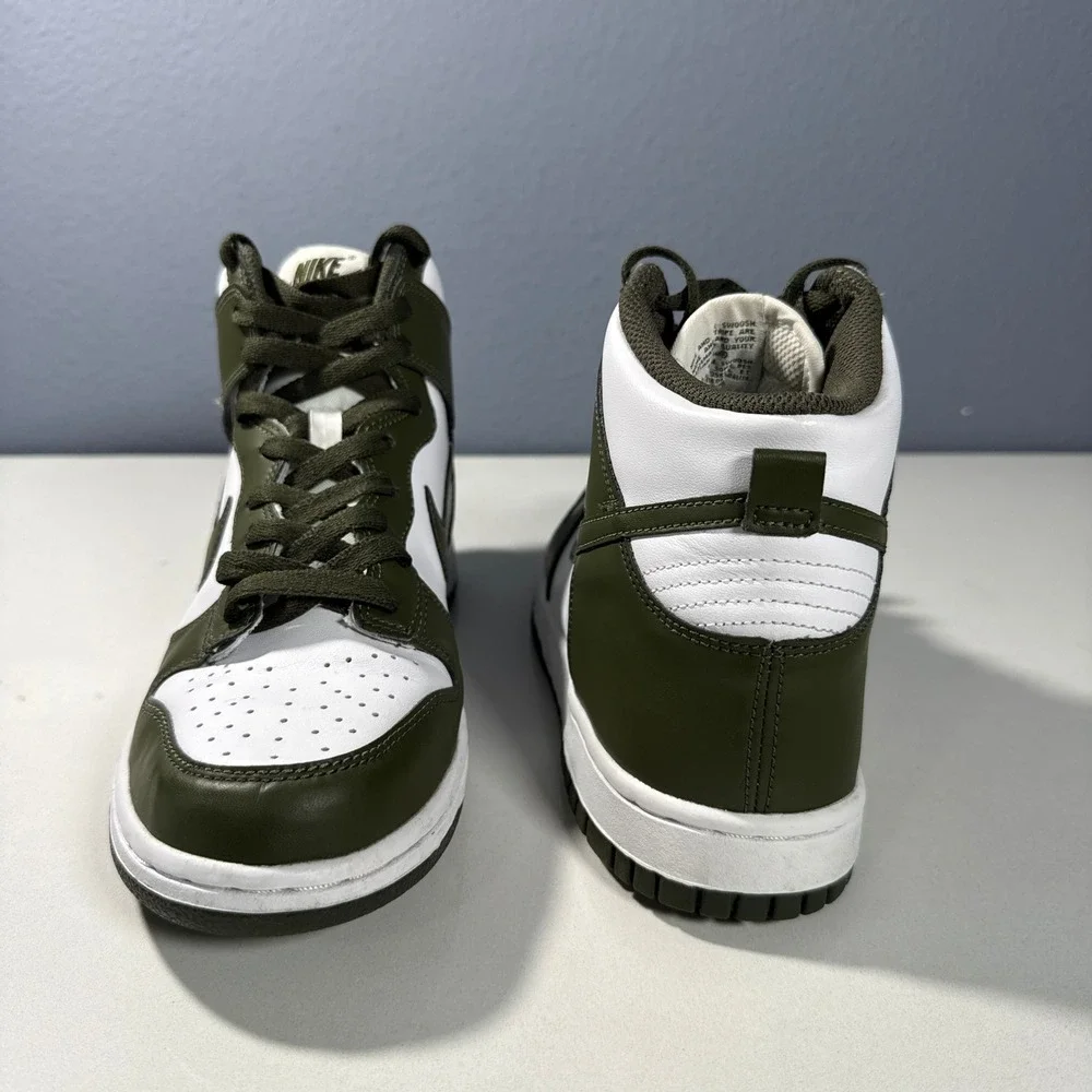 Nike Dunk High Cargo Khaki White Kids Sneakers 7Y DB2179-105 Olive Green‎ Shoes